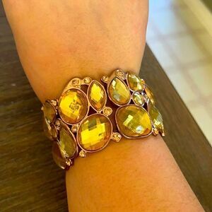 Rose Gold Bling Elastic Bracelet